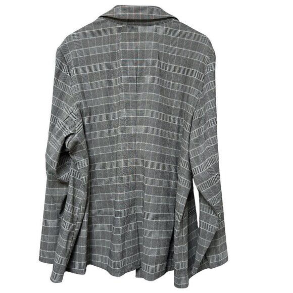 LANE BRYANT Boyfriend Blazer Plus Size 24 Black Glen Plaid Womens Jacket NWOT - Picture 3 of 10